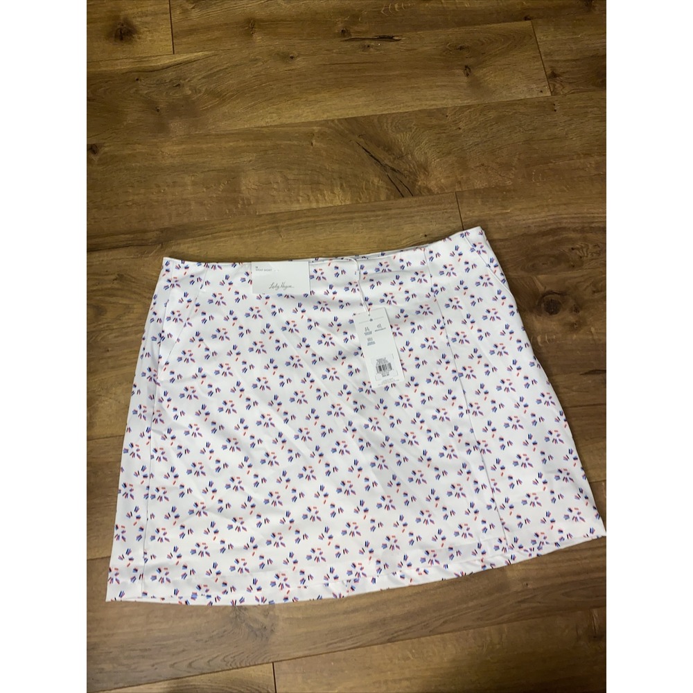 Lady Hagen Women's 17" Wrap Golf Skort Skirt Size 16 Americana Sparklers July